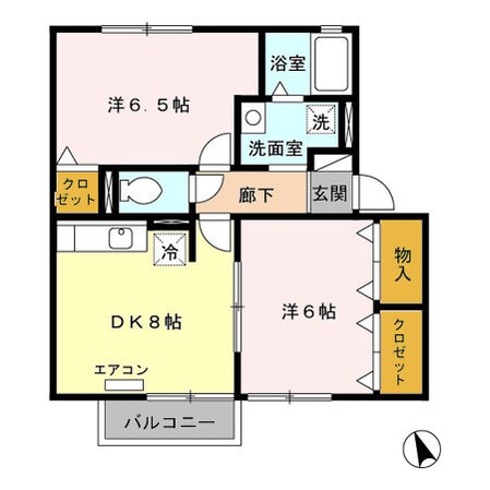 高茶屋駅 徒歩39分 1階の物件間取画像